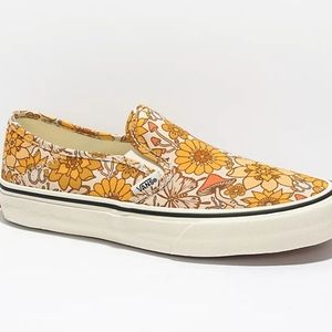 New Womens Van's Slip On SF Trippy Retro Floral Sneakers Sz 7.5